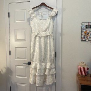 Wedding Dress / Bridal Dress - V. Chapman Violet Corset Ruffled Tiered Hem Midi